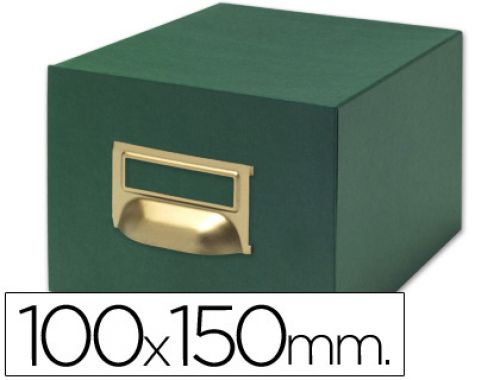 Ficheiro para fichas tela verde para 1000, 100 x 150 mm , Liderpapel , 3595 , 8435065803181